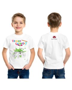Camiseta Infantil para Colorir 60 Anos - Massey Fergusson - Branca 