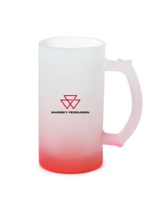 Caneca de Chopp Em Vidro Jateado Dregrade - Massey Fergusson