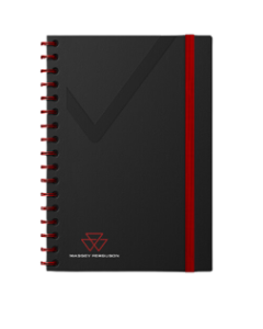 CADERNO 18X25 GRÁFICO - MASSEY - PRETA