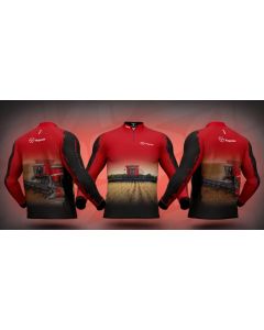 CAMISETA MASCULINA UV 30+ AGRO 7726S - MASSEY - VERMELHO 